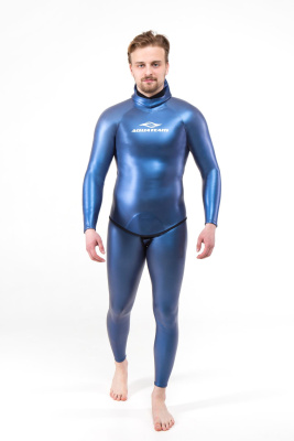 Гидрокостюм Фридайвинг Jaco мужской 1,5мм голый/ультраспан синий